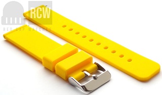 Silicone Rubber Watch Strap Band 22mm yellow